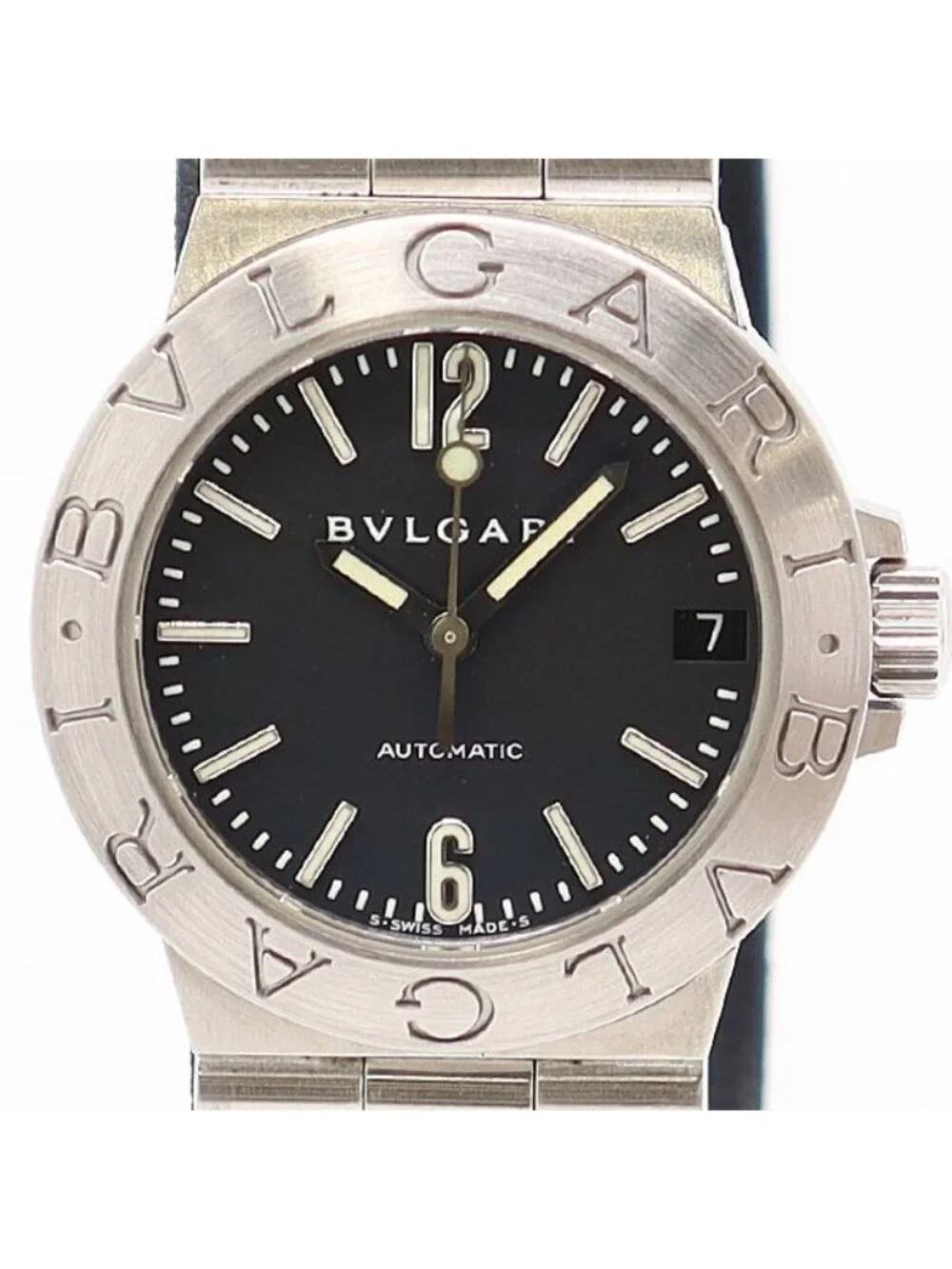Bvlgari Bulgari Diagono Automatic Date Black Dial Watch